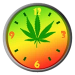 weed ganja clock android application logo